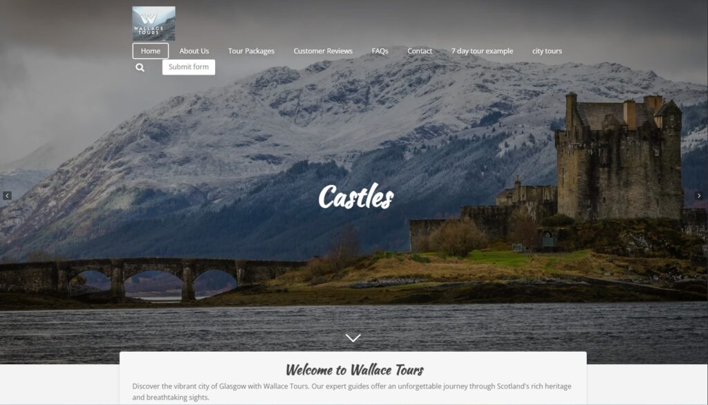 wallace tours homepage